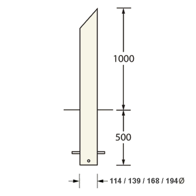 <strong>Marshalls Rhino RB/123 Commercial Steel Fixed Bollard</strong>